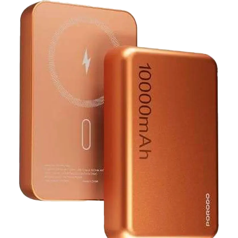 Porodo BLUVORA 15W Wireless + PD 20W MagSafe Power Bank 10000mAh Orange Mascom International.webp